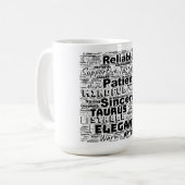 Mug Taurus Zodiac Mot Cloud Inspiration (Devant gauche)
