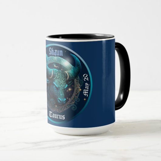 Mug Taurus Zodiac personnalisable (Devant droit)