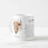 Mug Taurus Zodiac Sign Horoscope Personalized Gift (Devant gauche)