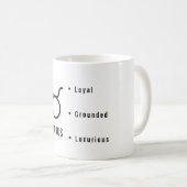 Mug Taurus Zodiac Traits Minimal Astrology (Devant droit)