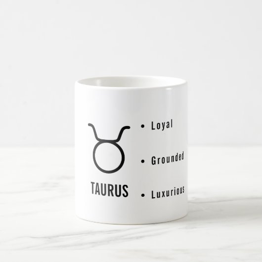 Mug Taurus Zodiac Traits Minimal Astrology (Centre)