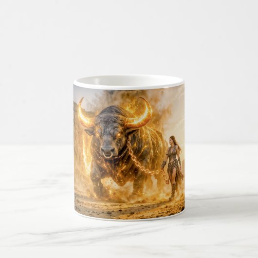 Mug Taurus Zodiac with Warrior Leading a Fiery Celesti (Centre)