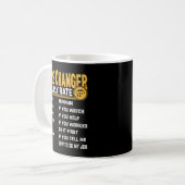 Mug Taux horaire du technicien en pneumatiques (Devant gauche)