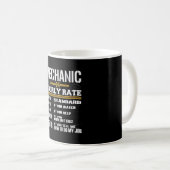Mug Taux horaire mécanique amusant (Devant droit)