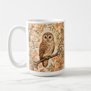 Mug Tawny Owl Peach Blossoms William Morris Inspiré
