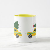 Mug Taxi-taxi jaune Arbre de Noël Dessin Neige (Centre)
