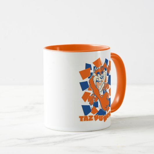 Mug TAZ™ Hungry Smashing Through Checker (Devant droit)