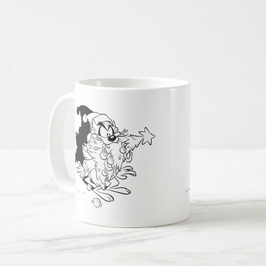 Mug TAZ™ manger un arbre de Noël (Devant gauche)