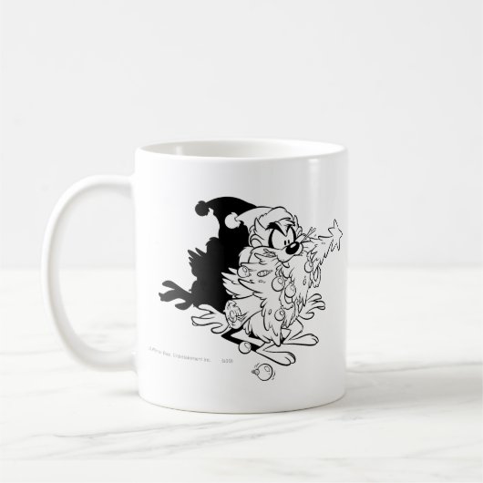 Mug TAZ™ manger un arbre de Noël (Gauche)