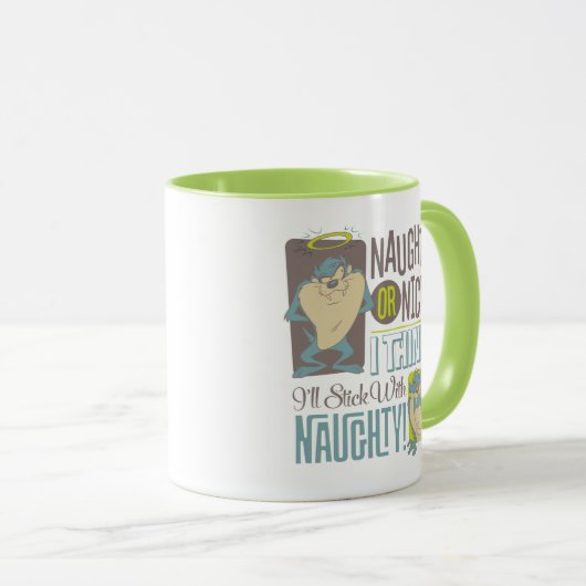 Mug TAZ™ - Naughty ou Nice ? (Devant droit)