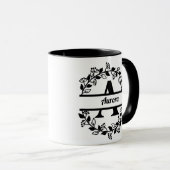 Mug Taza A monogram Custon Name (Devant droit)