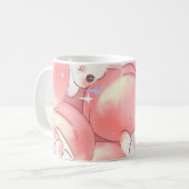 Mug Taza Adorable de Diseño de conejitos fondo rosa (Devant gauche)