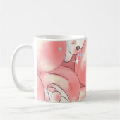 Mug Taza Adorable de Diseño de conejitos fondo rosa (Gauche)