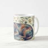 Mug Taza Artística Relájate & Libros Perro Durmiendo (Devant droit)