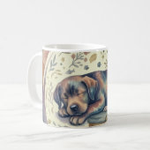 Mug Taza Artística Relájate & Libros Perro Durmiendo (Devant gauche)