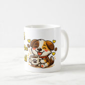 Mug Taza Café + Perro = Felicidad (Devant droit)