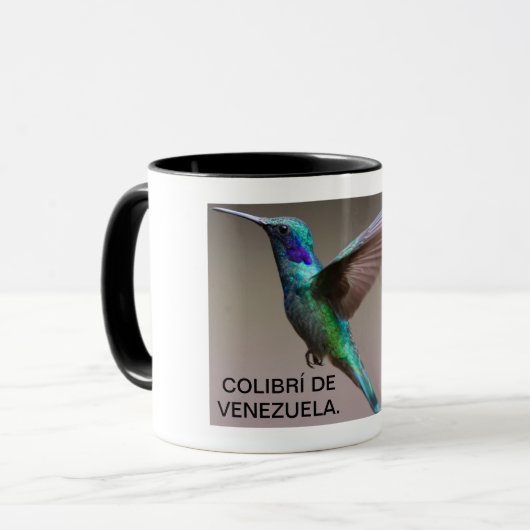 MUG TAZA COLIBRÍ DE VENEZUELA. (Devant gauche)