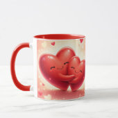 Mug Taza Combo con Diseño de Corazones “My Love” | Reg (Gauche)