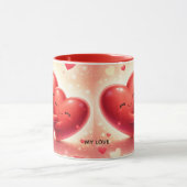 Mug Taza Combo con Diseño de Corazones “My Love” | Reg (Centre)