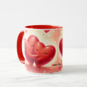 Mug Taza Combo con Diseño de Corazones “My Love” | Reg (Devant gauche)