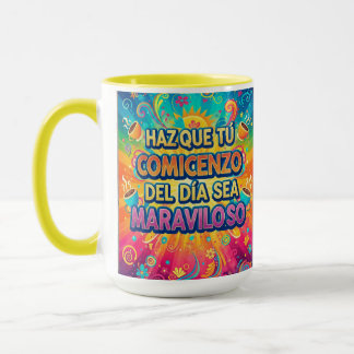 Mug Taza Combo con Diseño “Haz Que Tu Comienzo del Día