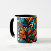 Mug Taza con Arte Simbólico de Biodiversidad (Devant gauche)