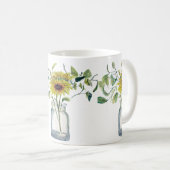 Mug Taza con diseño de florero y margarita (Devant droit)