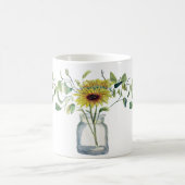 Mug Taza con diseño de florero y margarita (Centre)