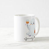 Mug Taza con Diseño Tierno de Fantasma para Halloween (Devant droit)