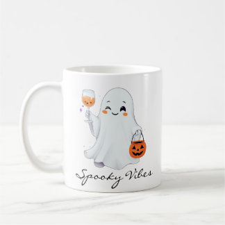 Mug Taza con Diseño Tierno de Fantasma para Halloween