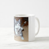 Mug Taza con gato rockero tocando guitarra . (Devant droit)
