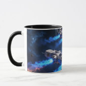 Mug Taza con nave entrando en agujer interdimensional (Gauche)