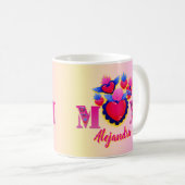 Mug Taza Corazones para Mamá Nombre editable (Devant droit)