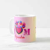 Mug Taza Corazones para Mamá Nombre editable (Devant gauche)
