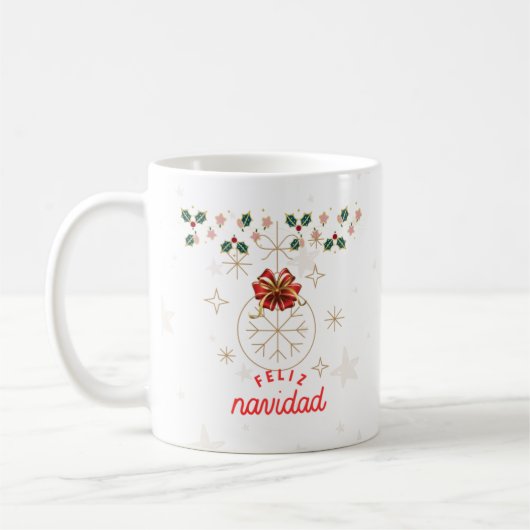 Mug "Taza de café con diseño navideño elegante" (Gauche)