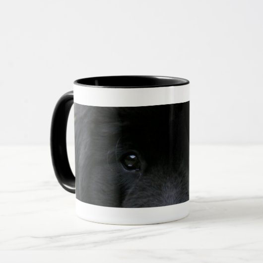 Mug Taza de café con ojos de perro negro (Devant gauche)