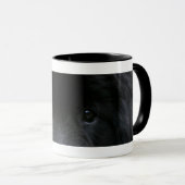 Mug Taza de café con ojos de perro negro (Devant droit)