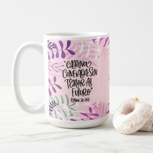 Mug Taza de café frase en español proverbios 31 (Avec donut)