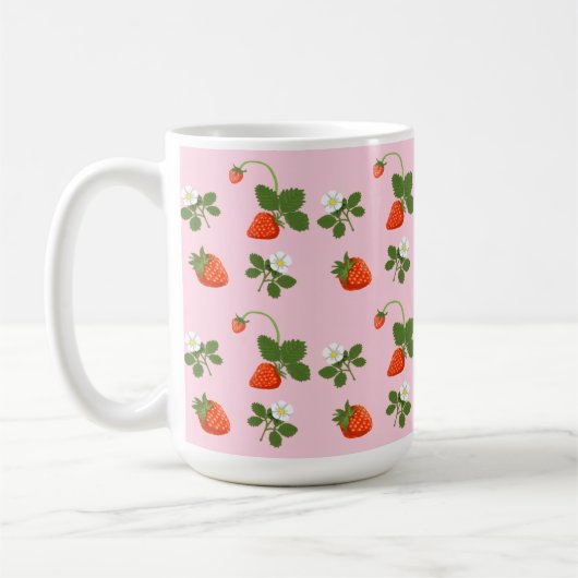 Mug Taza De Café Strawberries (Gauche)