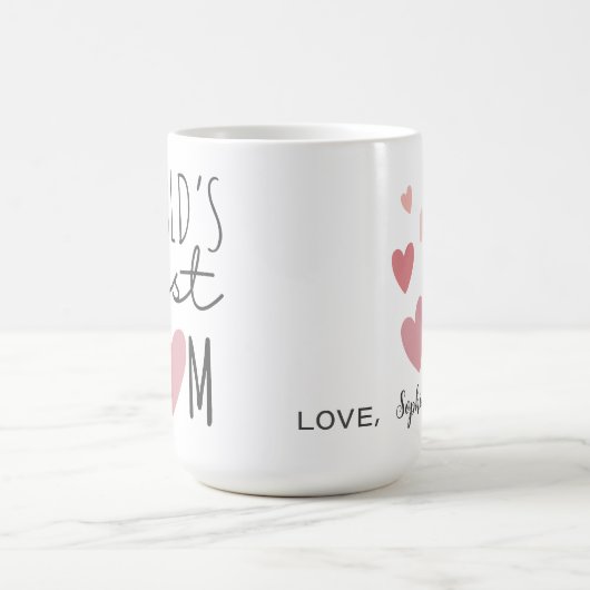 Mug Taza De Café World's Best MOM Custon (Centre)