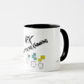 Mug Taza de Cerámica Negra Mate 'AFK' (Always F*cking  (Devant droit)