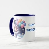 Mug Taza de Cumpleaños Astronauta con Globos (Devant gauche)