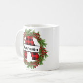 Mug Taza de navidad personalizada con letra A (Devant gauche)