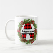 Mug Taza de navidad personalizada con letra A (Gauche)