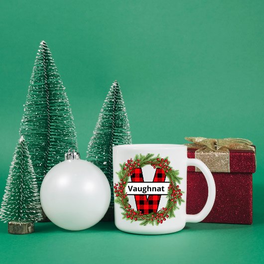 Mug "Taza de navidad personalizada con letra V" Coff