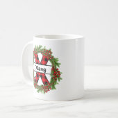 Mug "Taza de navidad personalizada con letra X" Coff (Devant gauche)