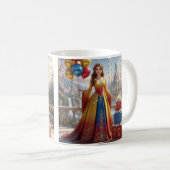 Mug Taza de Princesa – Diseño de Cumpleaños con Pastel (Devant droit)
