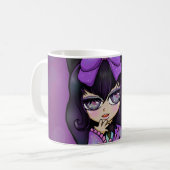 Mug Taza diseño Kuromi fanart rostro (Devant gauche)
