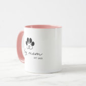 Mug Taza dog mom customizable (Devant gauche)