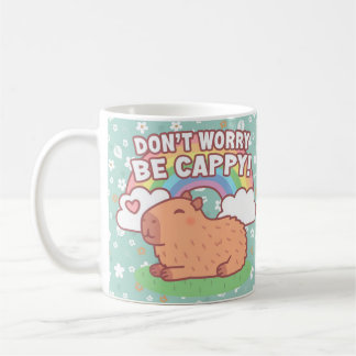 Mug Taza Don't Worry Be Cappy Capibara Carpincho